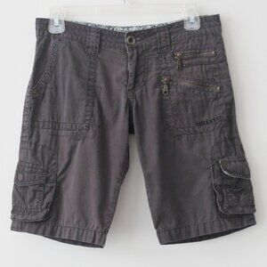 Billabong Vintage Y2K 100% Cotton Dark Grey Zipper Pocket Utility Shorts 1